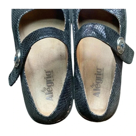 Algeria Paloma Comfort Mary Jane Size US 9 EU 39 Animal Print Adjustable Wedge - Picture 8 of 9